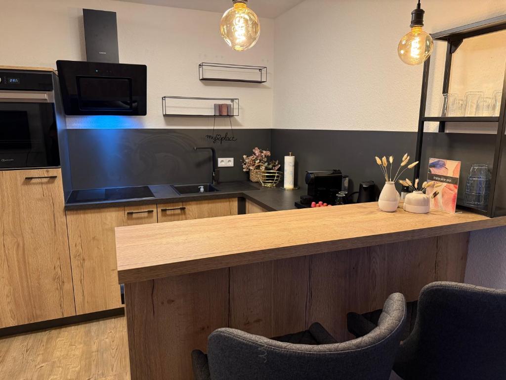 Offene Wohnküche der Ferienwohnung Pro Home FeWo Hiddenhausen